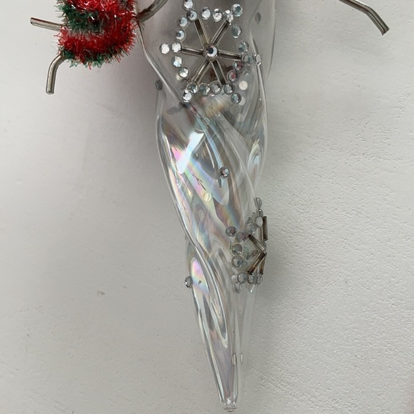 Mercury Clear Glass Snowman Icicle Christmas Ornament - Picture 5 of 15